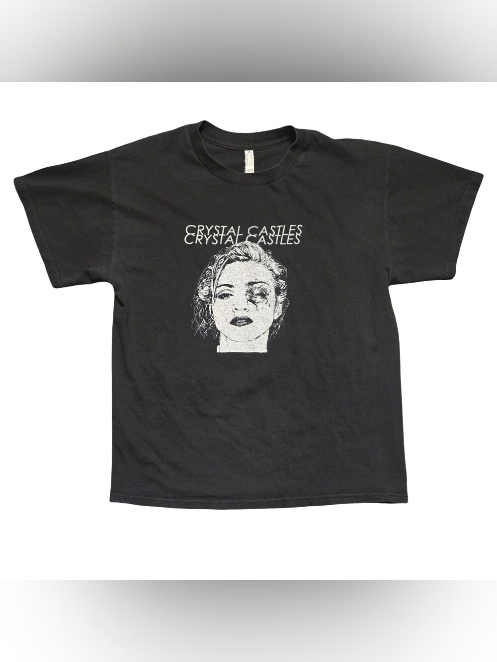 Crystal Castles Madonna Bruised Black Eye T-Shirt Alstyle Tag Large